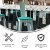 Flash Furniture ET-3534-30-MINT-PL1M-GG 30" Mint Green Metal Indoor/Outdoor Barstool with Back with Mint Green Poly Resin Wood Seat addl-3