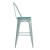Flash Furniture ET-3534-30-MINT-PL1M-GG 30" Mint Green Metal Indoor/Outdoor Barstool with Back with Mint Green Poly Resin Wood Seat addl-9