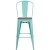 Flash Furniture ET-3534-30-MINT-WD-GG 30" Mint Green Metal Barstool with Back and Wood Seat addl-5