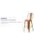 Flash Furniture ET-3534-30-OR-GG 30" Distressed Orange Metal Indoor/Outdoor Barstool with Back addl-3