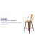 Flash Furniture ET-3534-30-POC-GG 30" Copper Metal Indoor/Outdoor Barstool with Back addl-3
