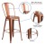 Flash Furniture ET-3534-30-POC-GG 30" Copper Metal Indoor/Outdoor Barstool with Back addl-4