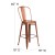 Flash Furniture ET-3534-30-POC-GG 30" Copper Metal Indoor/Outdoor Barstool with Back addl-5