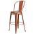 Flash Furniture ET-3534-30-POC-GG 30" Copper Metal Indoor/Outdoor Barstool with Back addl-6