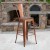 Flash Furniture ET-3534-30-POC-WD-GG 30" Copper Metal Barstool with Back and Wood Seat addl-1