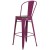 Flash Furniture ET-3534-30-PUR-WD-GG 30" Purple Metal Barstool with Back and Wood Seat addl-3