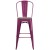 Flash Furniture ET-3534-30-PUR-WD-GG 30" Purple Metal Barstool with Back and Wood Seat addl-5