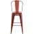 Flash Furniture ET-3534-30-RD-GG 30" Distressed Kelly Red Metal Indoor/Outdoor Barstool with Back addl-9