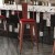 Flash Furniture ET-3534-30-RD-PL1R-GG 30" Kelly Red Metal Indoor/Outdoor Barstool with Back with Red Poly Resin Wood Seat addl-7