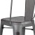 Flash Furniture ET-3534-30-SIL-GG 30" Distressed Silver Gray Metal Indoor/Outdoor Barstool with Back addl-12
