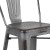 Flash Furniture ET-3534-30-SIL-GG 30" Distressed Silver Gray Metal Indoor/Outdoor Barstool with Back addl-7