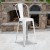 Flash Furniture ET-3534-30-WH-GG 30" Distressed White Metal Indoor/Outdoor Barstool with Back addl-1