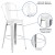 Flash Furniture ET-3534-30-WH-GG 30" Distressed White Metal Indoor/Outdoor Barstool with Back addl-4