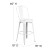Flash Furniture ET-3534-30-WH-GG 30" Distressed White Metal Indoor/Outdoor Barstool with Back addl-5