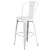 Flash Furniture ET-3534-30-WH-GG 30" Distressed White Metal Indoor/Outdoor Barstool with Back addl-6