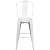 Flash Furniture ET-3534-30-WH-GG 30" Distressed White Metal Indoor/Outdoor Barstool with Back addl-9