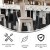 Flash Furniture ET-3534-30-WH-PL1G-GG 30" White Metal Indoor/Outdoor Barstool with Back with Gray Poly Resin Wood Seat addl-3