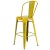 Flash Furniture ET-3534-30-YL-GG 30" Distressed Yellow Metal Indoor/Outdoor Barstool with Back addl-6