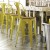 Flash Furniture ET-3534-30-YL-PL1T-GG 30" Yellow Metal Indoor/Outdoor Barstool with Back with Teak Poly Resin Wood Seat addl-1