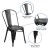 Flash Furniture ET-3534-BK-GG Distressed Black Metal Indoor/Outdoor Stackable Chair addl-4