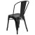 Flash Furniture ET-3534-BK-GG Distressed Black Metal Indoor/Outdoor Stackable Chair addl-6
