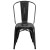Flash Furniture ET-3534-BK-GG Distressed Black Metal Indoor/Outdoor Stackable Chair addl-9