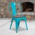 Flash Furniture ET-3534-CB-WD-GG Crystal Teal-Blue Metal Stackable Chair with Wood Seat addl-1