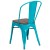 Flash Furniture ET-3534-CB-WD-GG Crystal Teal-Blue Metal Stackable Chair with Wood Seat addl-3