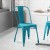 Flash Furniture ET-3534-COM-B-GG Distressed Blue Metal Indoor/Outdoor Stackable Chair addl-1