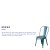 Flash Furniture ET-3534-KB-GG Distressed Kelly Blue-Teal Metal Indoor/Outdoor Stackable Chair addl-3