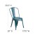 Flash Furniture ET-3534-KB-GG Distressed Kelly Blue-Teal Metal Indoor/Outdoor Stackable Chair addl-5