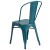 Flash Furniture ET-3534-KB-GG Distressed Kelly Blue-Teal Metal Indoor/Outdoor Stackable Chair addl-6