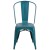 Flash Furniture ET-3534-KB-GG Distressed Kelly Blue-Teal Metal Indoor/Outdoor Stackable Chair addl-9
