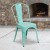 Flash Furniture ET-3534-MINT-GG Mint Green Metal Indoor/Outdoor Stackable Chair addl-1