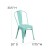 Flash Furniture ET-3534-MINT-GG Mint Green Metal Indoor/Outdoor Stackable Chair addl-5