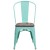 Flash Furniture ET-3534-MINT-WD-GG Mint Green Metal Stackable Chair with Wood Seat addl-5