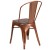 Flash Furniture ET-3534-POC-WD-GG Copper Metal Stackable Chair with Wood Seat addl-3
