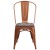 Flash Furniture ET-3534-POC-WD-GG Copper Metal Stackable Chair with Wood Seat addl-5