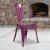 Flash Furniture ET-3534-PUR-WD-GG Purple Metal Stackable Chair with Wood Seat addl-1