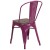 Flash Furniture ET-3534-PUR-WD-GG Purple Metal Stackable Chair with Wood Seat addl-3