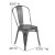 Flash Furniture ET-3534-SIL-GG Distressed Silver Gray Metal Indoor/Outdoor Stackable Chair addl-5