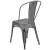 Flash Furniture ET-3534-SIL-GG Distressed Silver Gray Metal Indoor/Outdoor Stackable Chair addl-6