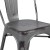 Flash Furniture ET-3534-SIL-GG Distressed Silver Gray Metal Indoor/Outdoor Stackable Chair addl-7