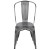 Flash Furniture ET-3534-SIL-GG Distressed Silver Gray Metal Indoor/Outdoor Stackable Chair addl-9