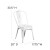 Flash Furniture ET-3534-WH-GG Distressed White Metal Indoor/Outdoor Stackable Chair addl-5