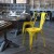 Flash Furniture ET-3534-YL-GG Distressed Yellow Metal Indoor/Outdoor Stackable Chair addl-1