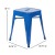 Flash Furniture ET-BT3503-18-BL-GG 18" Stackable Backless Metal Indoor Table Height Dining Stool, Royal Blue-Set of 4 addl-5