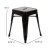 Flash Furniture ET-BT3503-18-BLK-GG 18" Stackable Backless Metal Indoor Table Height Dining Stool, Black - Set of 4 addl-5