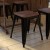 Flash Furniture ET-BT3503-18-BLK-WD-GG 18" Stackable Backless Black Metal Indoor Table Height Dining Stool with Wooden Seat, Set of 4 addl-6