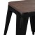 Flash Furniture ET-BT3503-18-BLK-WD-GG 18" Stackable Backless Black Metal Indoor Table Height Dining Stool with Wooden Seat, Set of 4 addl-7